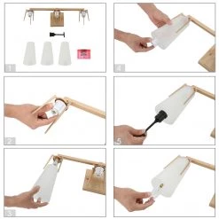 LNC Modern Gold Wall Lamp With Glass Shades - 3 Lights