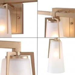 LNC Modern Gold Wall Lamp With Glass Shades - 3 Lights