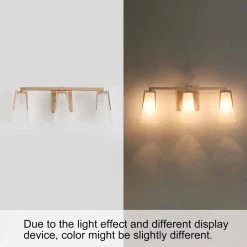 LNC Modern Gold Wall Lamp With Glass Shades - 3 Lights