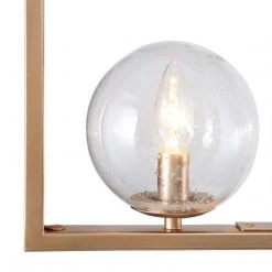 LNC Modern Gold Globe Glass Wide Chandelier - 4 Lights Hot Sale