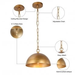 Google LNC Modern Antique Gold Pendant Light