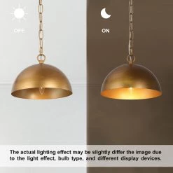 Google LNC Modern Antique Gold Pendant Light