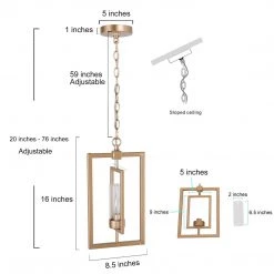 LNC Modern Gold Geometric Pendant Light - 1 Light Hot Sale