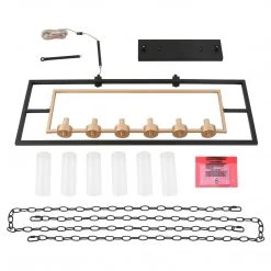 Modern LNC Wide Kitchen Island Chandelier- 6 Lights Lighting