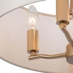 LNC Modern Gold Frame Chandelier - 4 Lights