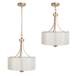 LNC Modern Gold Frame Chandelier - 4 Lights
