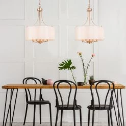 LNC Modern Gold Frame Chandelier - 4 Lights