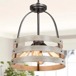 LNC Mini Lantern Pendant Light, Rustic Kitchen Island Pendant-Clearance
