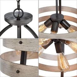 LNC Mini Lantern Pendant Light, Rustic Kitchen Island Pendant-Clearance