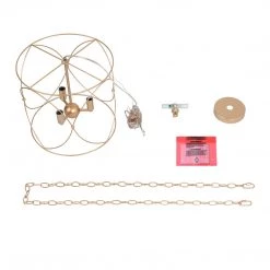 Modern LNC Gold Drum Pendant Light, Metal Drum Light