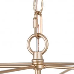 Modern LNC Gold Drum Pendant Light, Metal Drum Light