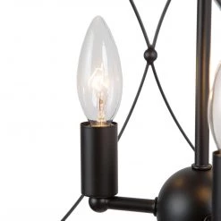 LNC Modern Drum Light, Black-3 Lights Modern Pendants