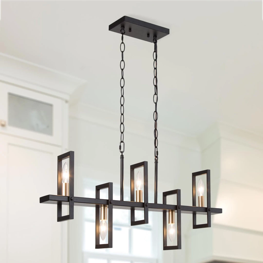 LNC Modern Beam Kitchen Island Chandelier-5 Lights 3 LNC Modern Beam Kitchen Island Chandelier-5 Lights