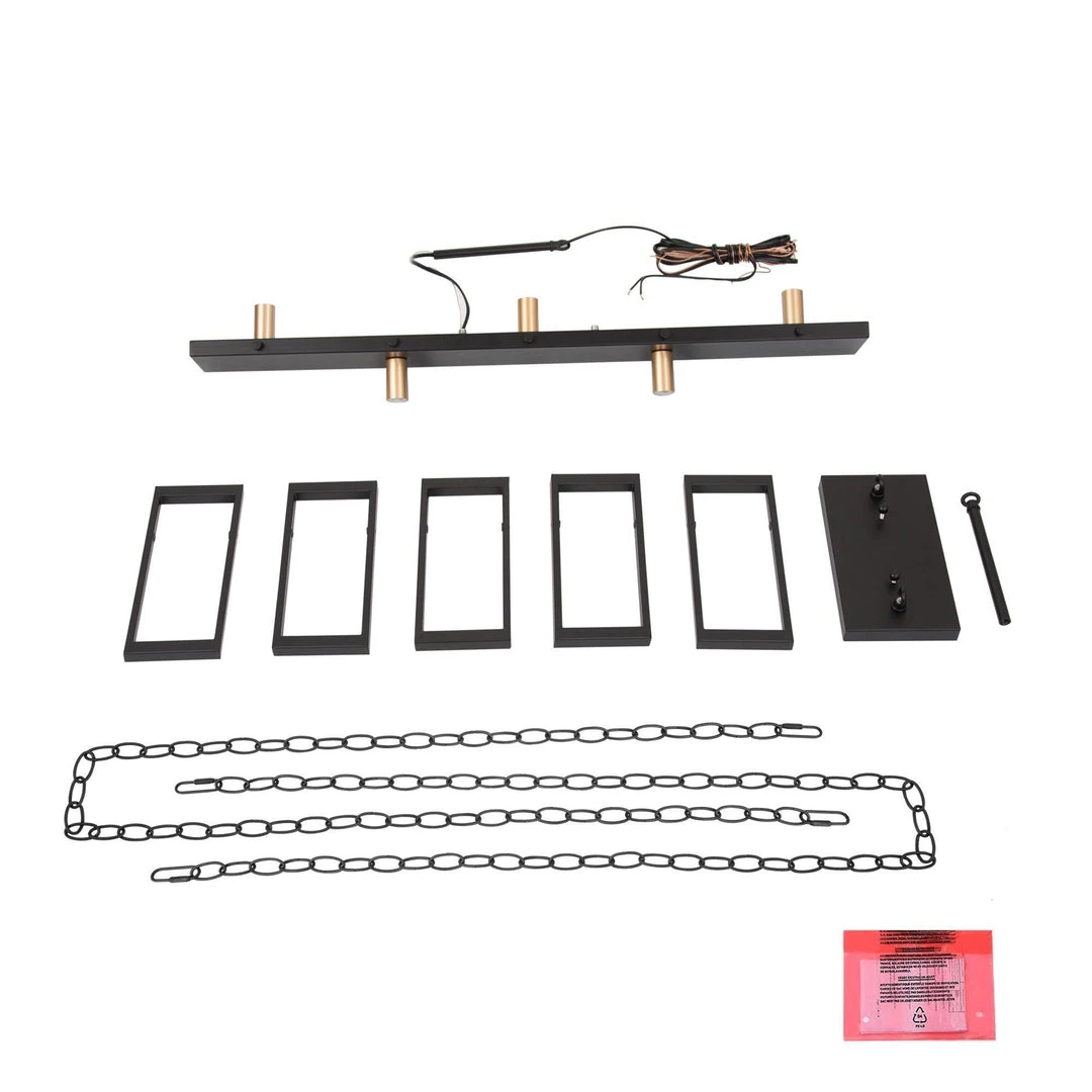 LNC Modern Beam Kitchen Island Chandelier-5 Lights 8 LNC Modern Beam Kitchen Island Chandelier-5 Lights