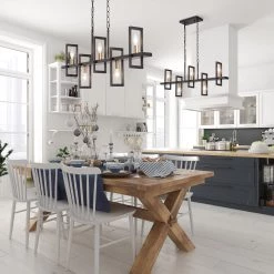 LNC Modern Beam Kitchen Island Chandelier-5 Lights