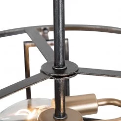 Hot Sale LNC Modern Semi Flush Ceiling Light, Black