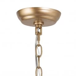 Lighting LNC Vintage Gold Modern Chandelier With Gold Stripes-3 Lights 21 Lighting LNC Vintage Gold Modern Chandelier With Gold Stripes-3 Lights