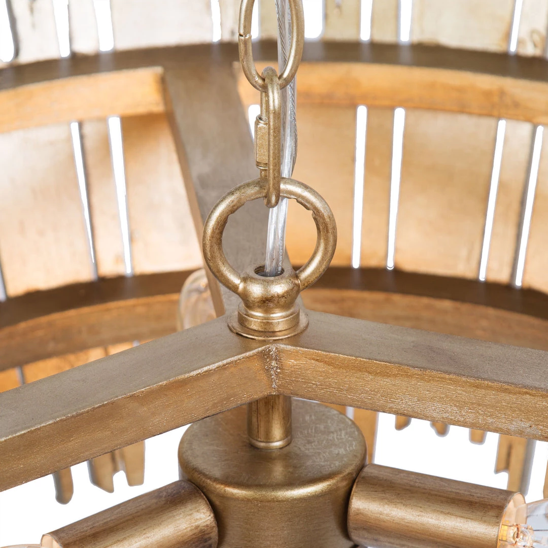 Lighting LNC Vintage Gold Modern Chandelier With Gold Stripes-3 Lights 12 Lighting LNC Vintage Gold Modern Chandelier With Gold Stripes-3 Lights