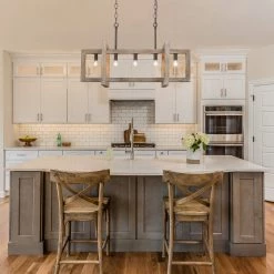 LNC Rectangle Farmhouse Kitchen Island Chandelier-4 Lights Hot Sale