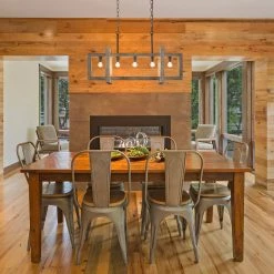 LNC Rectangle Farmhouse Kitchen Island Chandelier-4 Lights Hot Sale