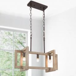 Lighting LNC Rectangle Chandelier, Mini Chandelier-Clearance