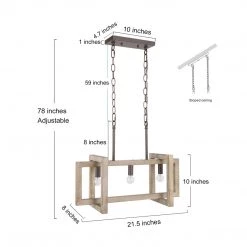 Lighting LNC Rectangle Chandelier, Mini Chandelier-Clearance