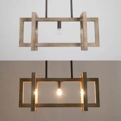 Lighting LNC Rectangle Chandelier, Mini Chandelier-Clearance
