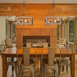 LNC Farmhouse Drum Chandelier-Clearance