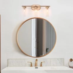 LNC Gold Vanity Light, 3 Light Vanity Light