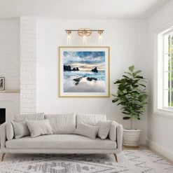 LNC Gold Vanity Light, 3 Light Vanity Light