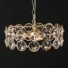 LNC Modern Gold Crystal Drum Chandelier-3 Lights