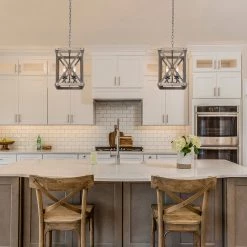 LNC Farmhouse Geometric Lantern -Foyer & Kitchen Island-Clearance Lighting