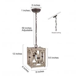 LNC Small Rustic Cube Lantern