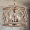 LNC Farmhouse Wood Lantern-4 Light