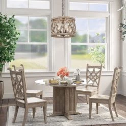 LNC Farmhouse Wood Lantern-4 Light 12 LNC Farmhouse Wood Lantern-4 Light