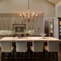 LNC White French Country Chandelier- 6 Lights Hot Sale