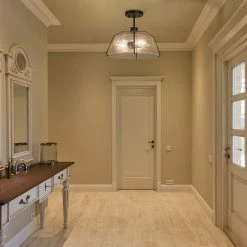 Uolfin Lighting LNC Black Semi Flush Ceiling Light-3 Lights-Clearance