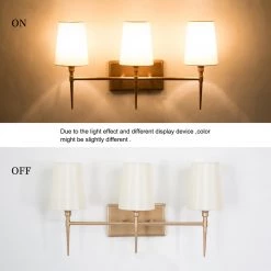 LNC Modern Milk Glass Shades Bathroom Light-3 Lights