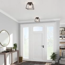 LNC Rustic Flush Mount Ceiling Light 11 LNC Rustic Flush Mount Ceiling Light