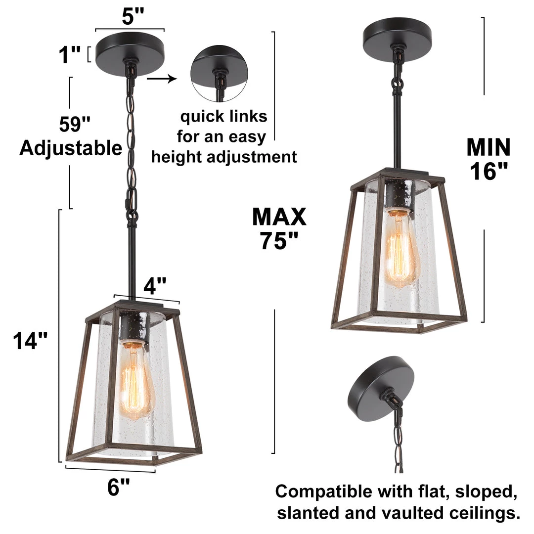 LNC Modern Farmhouse Pendant Lighting, Minimalist Pendant Light 7 LNC Modern Farmhouse Pendant Lighting, Minimalist Pendant Light