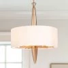 Uolfin Lighting LNC Modern Drum Chandelier, White Drum Chandelier, Gold Kitchen Chandelier-Clearance