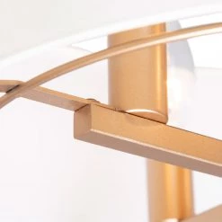 Uolfin Lighting LNC Modern Drum Chandelier, White Drum Chandelier, Gold Kitchen Chandelier-Clearance