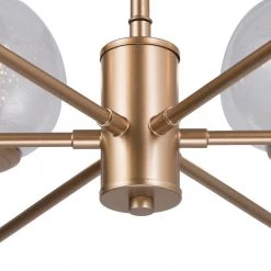 Modern Hot Sale LNC Contemporary Globe Glass Gold Chandelier-6 Lights