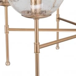 Modern Hot Sale LNC Contemporary Globe Glass Gold Chandelier-6 Lights