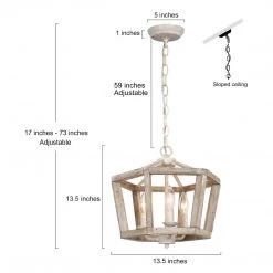 Hot Sale LNC Farmhouse Kitchen Island Lantern-3 Lights