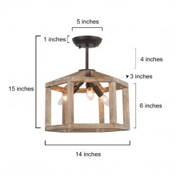 LNC Lantern Pendant, Farmhouse Kitchen Island Lighting-3 Lights-Clearance