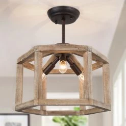 LNC Lantern Pendant, Farmhouse Kitchen Island Lighting-3 Lights-Clearance