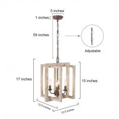 Google Hot Sale LNC Rustic Island Lantern Chandelier-4 Lights