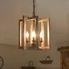 Google Hot Sale LNC Rustic Island Lantern Chandelier-4 Lights