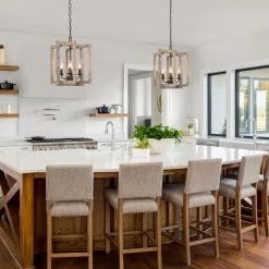 Google Hot Sale LNC Rustic Island Lantern Chandelier-4 Lights